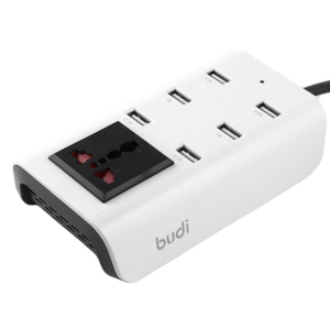 купити Зарядний пристрій Budi home charger 6USB/24W + 1.8m