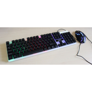 Комплект проводной UKC клавиатура и мышь с LED подсветкой KEYBOARD К01 ТОП в Житомире