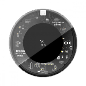 Бездротовий зарядний пристрій Baseus Simple 15W (Type-C version) transparent