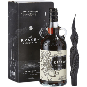 Ромовий напій Kraken Black Spiced 0.7 л 40% + свічка (3784728478323) краща модель в Житомирі