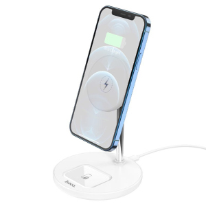 Зарядний пристрій Hoco 2в1 magnetic wireless charger для iPhone 12-13, AirPods