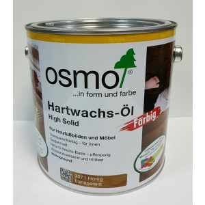 Масло с твердым воском цветное прозрачное OSMO HARTWACHS-ÖL Farbig 3071 - (мед) 0.75 л. лучшая модель в Житомире