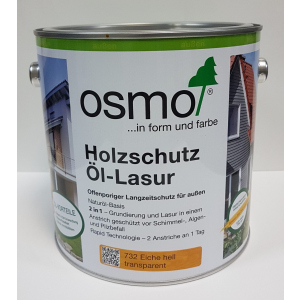 Защитное масло – лазурь OSMO HOLZSCHUTZ ÖL-LASUR 732 (дуб светлый) 0.75 л.