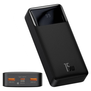 купить Power Bank Baseus Bipow Digital Display 20000mAh 15W 2x USB / USB Type C / micro USB, Black (PPDML-J01)