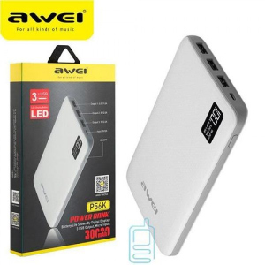 Power Bank AWEI P56K 30000 mah білий