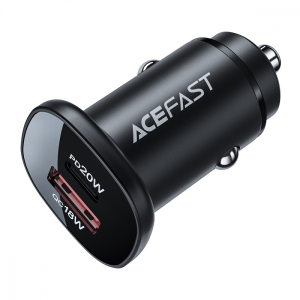 Автомобильное ЗУ Acefast B1 Mini 38W (Type-C + USB) black в Житомире