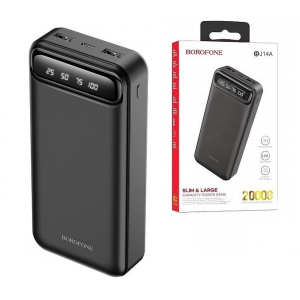 Павербанк Borofone Long Display 20000mAh |2xUSB/Type-C, 2A| black