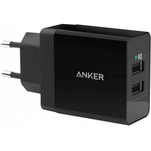 Зарядний пристрій Anker PowerPort 2 - 24W 2-port USB Power IQ V3