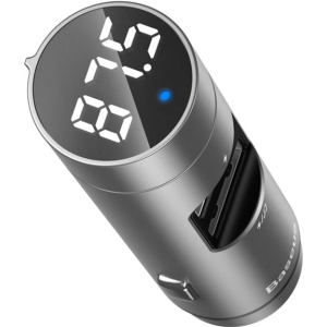 Автомобильное зарядное устройство Baseus Energy Column Car Wireless MP3 Charger Silver (CCNLZ-C0S) ТОП в Житомире