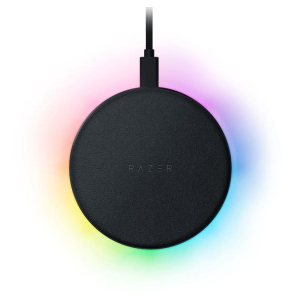 Бездротовий зарядний пристрій Razer Chroma Charging Pad 10W Fast WL Charger RGB Black (RC21-01600100-R371) надійний