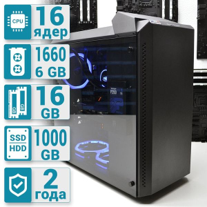 Робоча станція PowerUp Desktop #24 Core i7 10700K/16 GB/HDD 1 TB/SSD 240 GB/GeForce GTX 1660 6GB