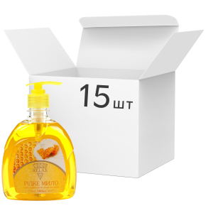 Упаковка рідкого мила Relax з екстрактом меду та молока 500 мл х 15 шт (4820174691387_1) краща модель в Житомирі