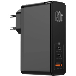 Зарядний пристрій Baseus GaN Mini Quick Charger 120W + кабель Type C-Type C 100W(20V/5A) 1m (CCGAN-J01) Black в Житомирі