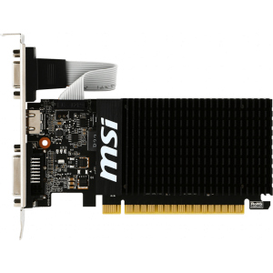 Видеокарта MSI PCI-Ex GeForce GT 710 1024 MB DDR3 (64bit) (954/1600) (DVI, HDMI, VGA) (GT 710 1GD3H LP) лучшая модель в Житомире