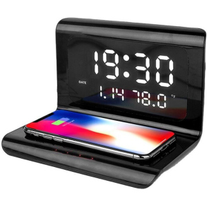 Бездротовий зарядний пристрій Ailink Alarm Clock Gen2 Wireless Charger 4 в 1 Чорне