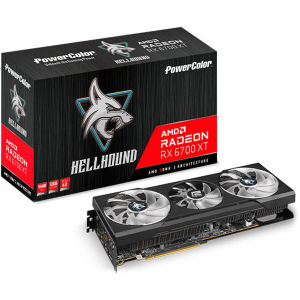 хорошая модель Видеокарта POWERCOLOR Hellhound AMD Radeon RX 6700XT 12GB GDDR6 (AXRX 6700XT 12GBD6-3DHL)