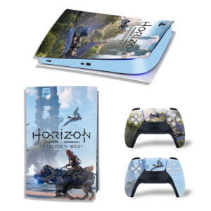 Вінілові наклейки на PS5 Digital Edition та геймпад DualSense Horizon Forbidden West Sony PlayStation 5 ігрова консоль Skin (PV5023) надійний