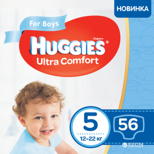 Подгузники Huggies Ultra Comfort 5 Mega для мальчиков 56 шт (5029053543635) рейтинг