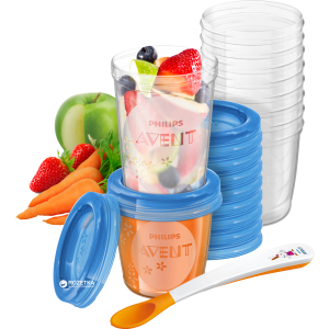 Контейнери Philips AVENT для зберігання продуктів 10 х 240 мл + 10 x 180 мл (SCF721/20) краща модель в Житомирі