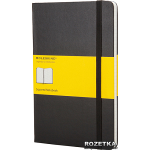 Нотатник Moleskine Classic 13 х 21 см 240 сторінок у клітку Чорна (9788883701139) краща модель в Житомирі