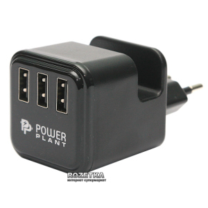 Сетевое зарядное устройство PowerPlant 3 x USB (DV00DV5065) лучшая модель в Житомире