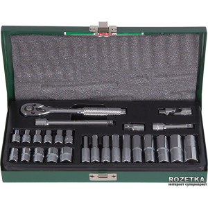 Набір ключів та насадок торцевих Hans Tools 1/4" 4-13 мм 26 предметів (2626М) ТОП в Житомирі