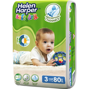 Підгузки Helen Harper Soft&Dry Midi 4-9 кг 80 шт (5411416060178) краща модель в Житомирі