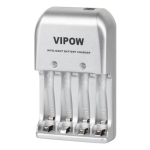 Зарядное устройство 3в1 Vipow  4xAA/AAA (сеть, авто, USB)