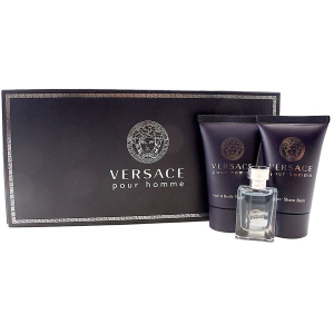 Набор для мужчин Versace Pour Homme туалетная вода 5 мл + гель для душа 25 мл + бальзам после бритья 25 мл (8011003810451)