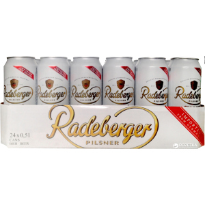 Упаковка пива Radeberger светлое фильтрованное 4.8% 0.5 л x 24 шт (4053400181660) рейтинг