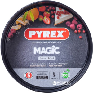 Форма кругла для випічки з роз'ємною чашею Pyrex Magic20 см Кругла Чорна (MG20BS6) в Житомирі