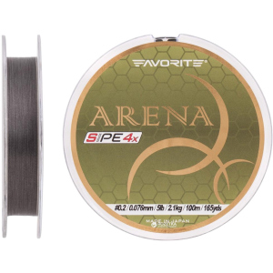 Шнур Favorite Arena PE 4x 100 м # 0.2/0.076 мм 2.1 кг Сріблястий (16931093) краща модель в Житомирі