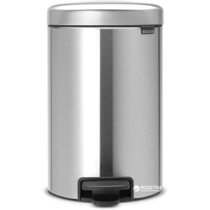 Ведро для мусора Brabantia Pedal Bin 12 л Matt Steel (113604) ТОП в Житомире