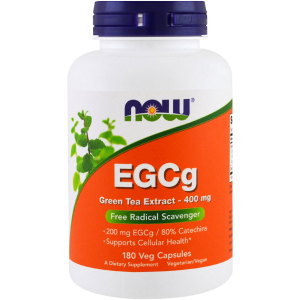 Натуральная добавка Now Foods EGCG Green Tea Extract 400 мг 180 гелевых капсул (733739047571) в Житомире