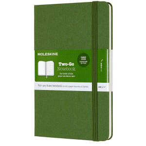 Нотатник Moleskine Two-Go 11.5 x 17.5 см 144 сторінки Зелена (8058647620190) ТОП в Житомирі