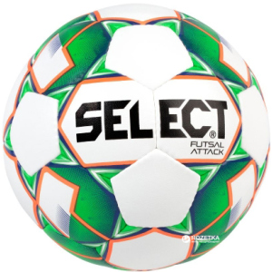 М'яч футзальний Select Futsal Attack New (046) №4 White-Green (5703543187102) ТОП в Житомирі