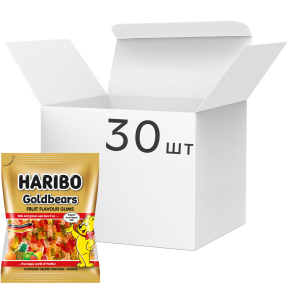 Упаковка конфет жевательных HARIBO Gold bears 80 г х 30 шт (9002975308397) лучшая модель в Житомире