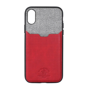 Панель Santa Barbara Polo & Racquet Club Tasche Red для iPhone X