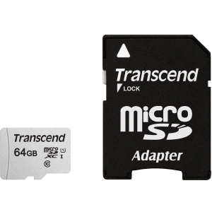 Transcend 300S microSDXC 64GB UHS-I U1 + SD-Adapter (TS64GUSD300S-A) в Житомире