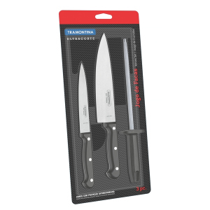 Набір ножів Tramontina Ultracorte 3 предмети (23899/072) краща модель в Житомирі