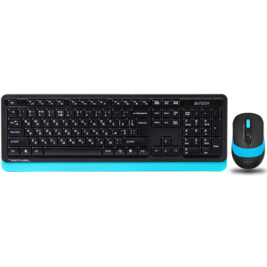 купити Комплект A4tech Fstyler FG1010, бездротовий, клавіатура+миша, Black+Blue, USB