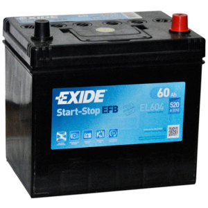 Автомобільний акумулятор Exide EFB 6СТ-60 (EL604) 60 Ач (-/+) Asia 520 А (EL604) в Житомирі