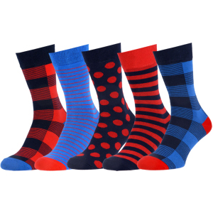 Носки The Pair of Socks 5P-111-PLD/BX 35-37 (5 пар) Синие с красным (4820234203307) в Житомире