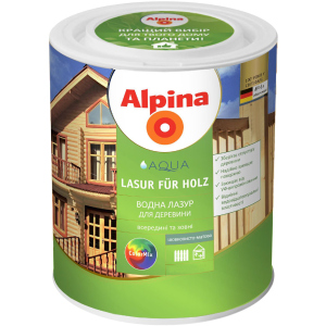 Лазур Alpina Aqua Lasur Fur Holz шовковисто-матовий 0.75 л Прозорий (930375) ТОП в Житомирі