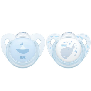 Пустушка для сну Nuk Baby Blue 0-6 міс 2 шт Блакитна (4008600275046) в Житомирі