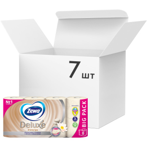 Упаковка туалетной бумаги Zewa Deluxe трехслойной Арома Спа 7 шт по 8 рулонов (7322540569506) в Житомире