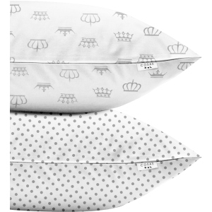 Набор наволочек Cosas Set Pillow Crown Dots Grey 50х70 2 шт (4822052023570) ТОП в Житомире