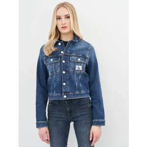 Джинсовая куртка Calvin Klein Jeans Cropped 90'S Denim Jacket J20J215381-1BJ XL Denim Dark (8719853611210) лучшая модель в Житомире