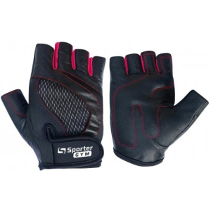 Перчатки тренировочные Sporter Gym Women Fitness Gloves (204.4 A) M Black/Pink (2009999014669) надежный