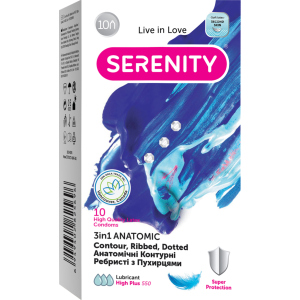 Презервативы Serenity 3 in 1 Anatomic 10 шт (6949402825696)